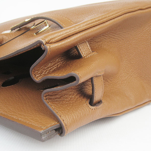 High Quality Fake Hermes Birkin 35CM Togo Leather Bag Coffee 6089 - Click Image to Close